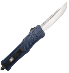 CobraTec CTK-1 Large 3.75" OTF Dagger D2 Steel NYPD Blue Aluminum Handle — view 2