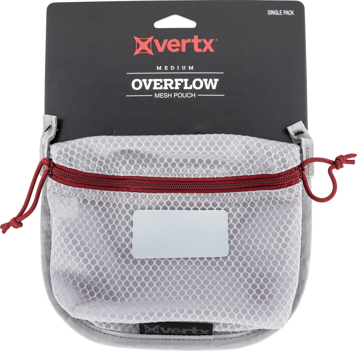 Vertx Overflow Medium Pouch 5" x 7.25" Nylon Mesh White/Red — view 2