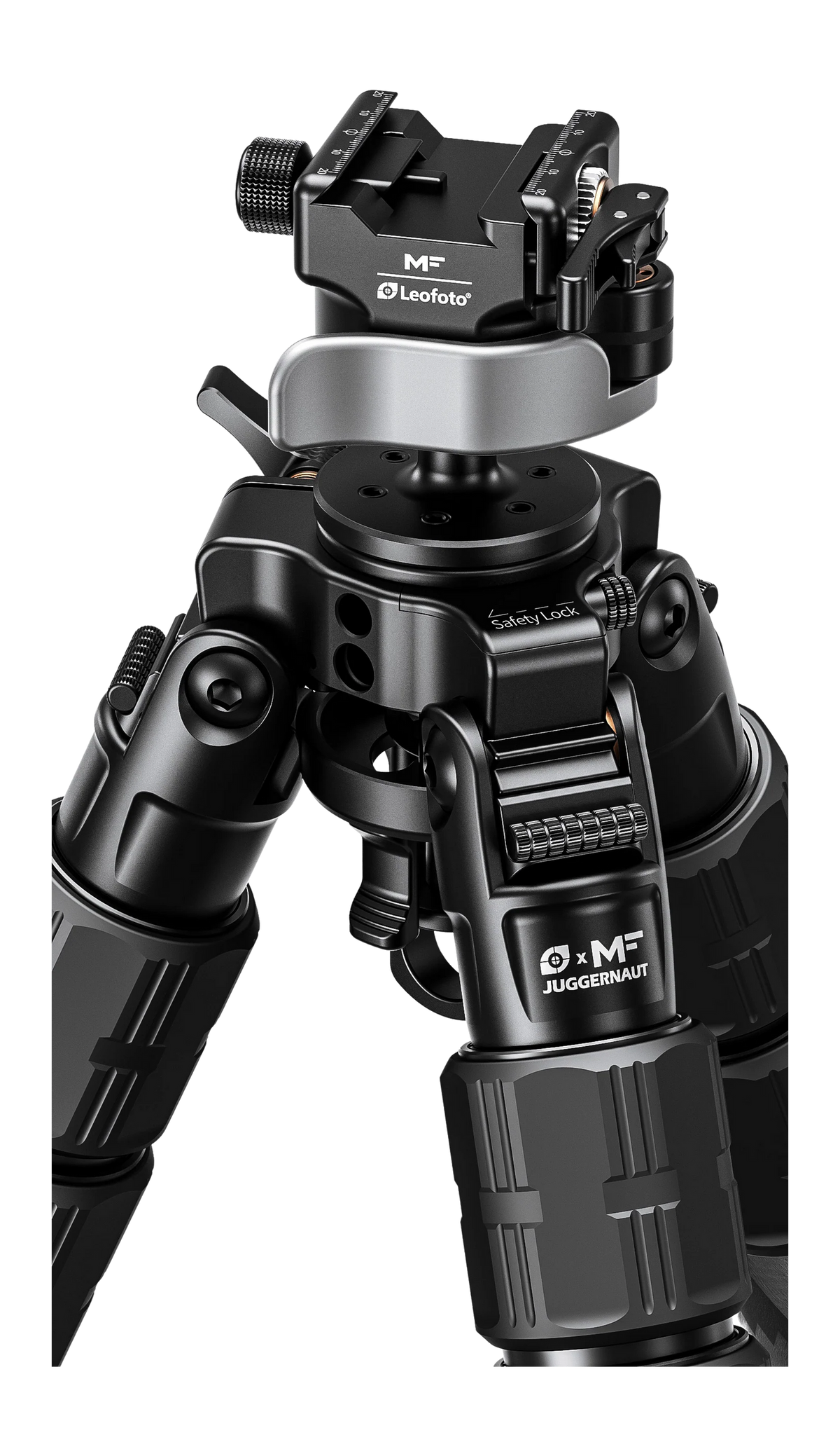 Leofoto USA Juggernaut-S3 66.4" Max Carbon Fiber Inverted Tripod w/ Ball Head - Black — view 2