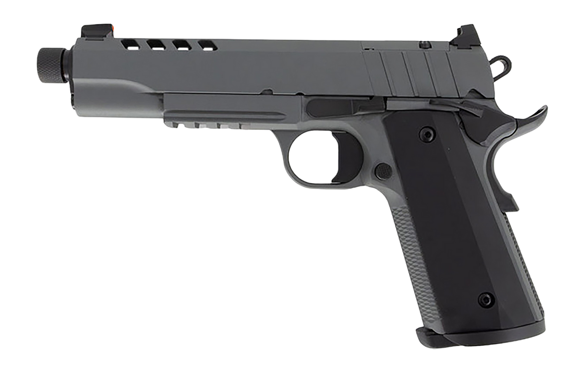 Tisas Arms 1911 Night Stalker SF 45 ACP 5.11" 8+1 SAO Pistol - Gray Cerakote / Threaded Barrel — view 2