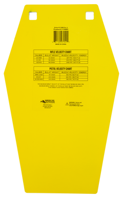 Caldwell 10" Coffin AR500 Steel Hanging Target - Yellow Powder Coat — view 2