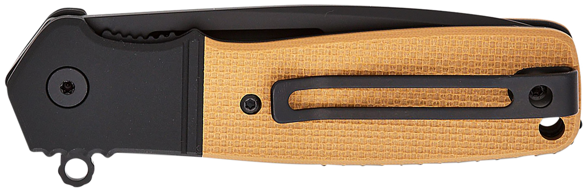 Columbia River K245BKP Homefront Compact 2.91" Folding Plain Black DLC S35VN SS Black/Tan G10 Handle — view 2