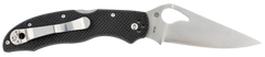 Spyderco Byrd Harrier 2 3.39" 8Cr13MoV Clip Point Plain Edge Black G10 Folding Knife — view 2