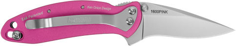 Kershaw Chive 1600PINK 1.9" 420HC Folding Drop Point Plain Pink — view 2