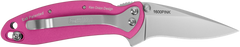 Kershaw Chive 1600PINK 1.9" 420HC Folding Drop Point Plain Pink — view 2