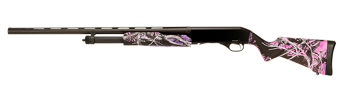 Stevens 320 Field Youth 20 Gauge Pump 3" 5+1 22" Muddy Girl Synthetic Stock — view 2