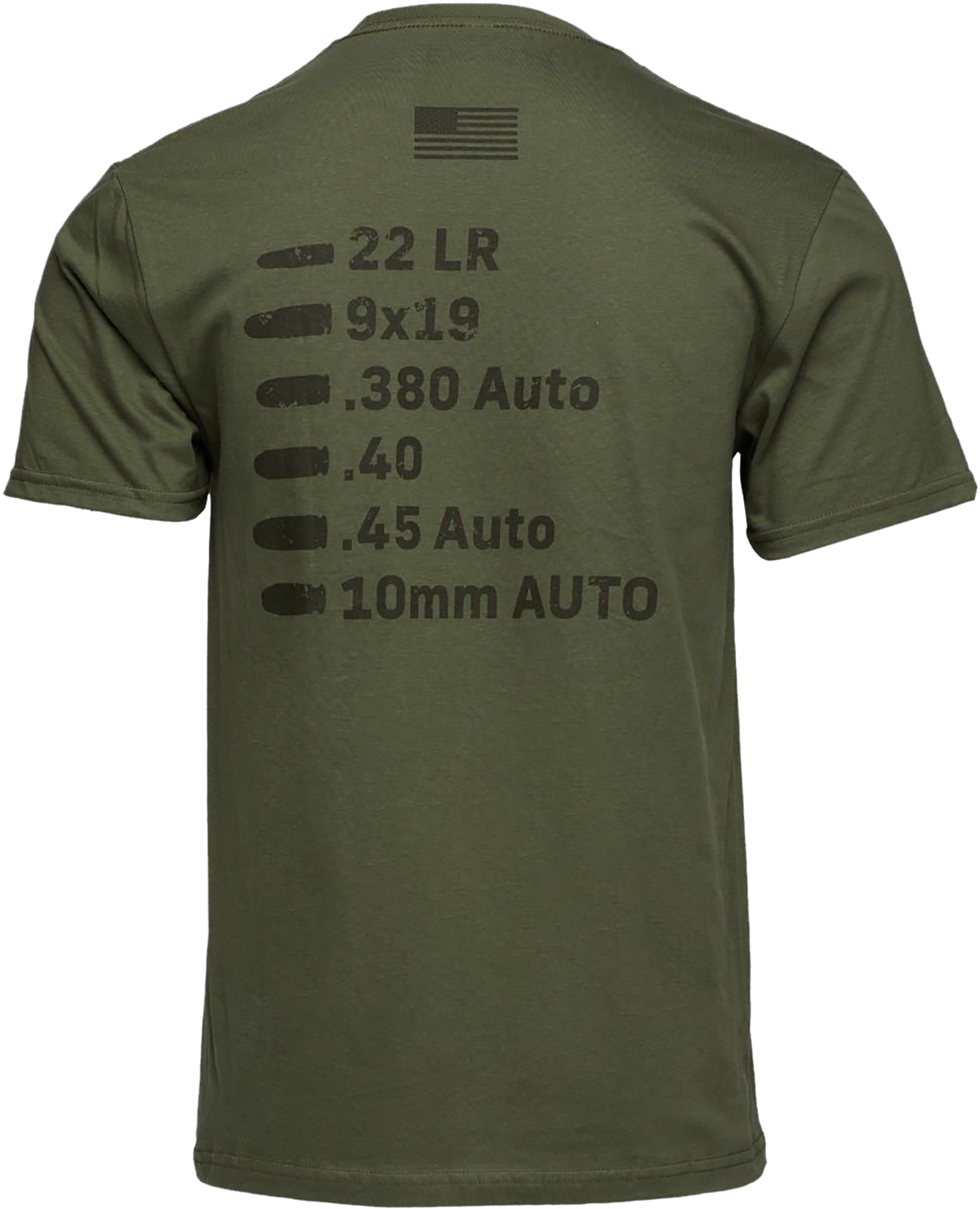 Glock Caliber Tee Military Green Ringspun Cotton T-Shirt - L — view 2