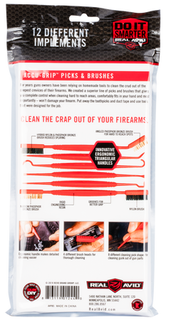 Real Avid Accu-Grip Picks & Brushes Rifle/Shotgun Plastic 8-8.25" 6 Per Pkg — view 2