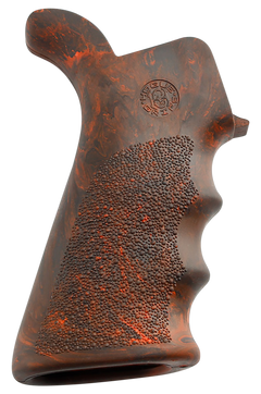 Hogue OverMolded Beavertail Rubber Pistol Grip Red Lava - AR-15/M16 Cobblestone w/Finger Grooves — view 2
