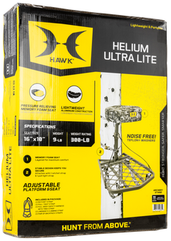 Hawk Helium Ultra Lite Hang-On Aluminum Tree Stand - Gray Powder Coated - 300 lb Capacity — view 2