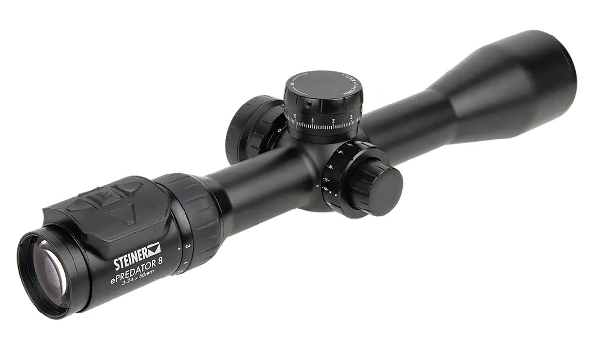 Steiner ePredator 8 3-24x50mm 34mm Tube Illuminated 4A-I Reticle Rifle Scope - Black — view 2