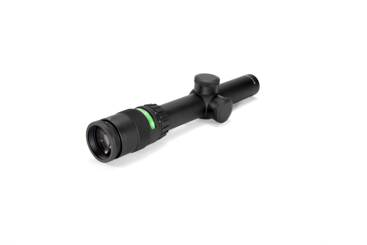 Trijicon AccuPoint 1-4x24mm 30mm Tube Illuminated Duplex Crosshair Green Dot Riflescope - Black Hardcoat Anodized — view 2
