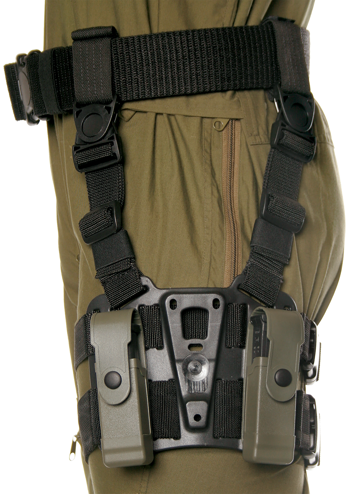 Blackhawk 432000PBK Tactical Holster Platform Carbon Fiber Black Leg Mount — view 2
