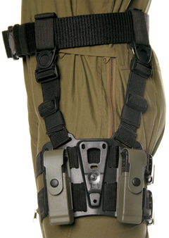 Blackhawk 432000PBK Tactical Holster Platform Carbon Fiber Black Leg Mount — view 2