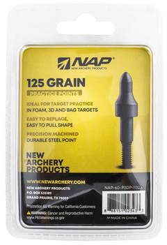 NAP 3D Practice Points Field Tips Fixed 125gr Black - 12 Pack — view 2