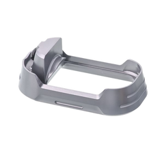 Tyrant CNC Magwell Fits Glock 19/23 Gen 3-4 Gray Aluminum - Black Screws — view 2
