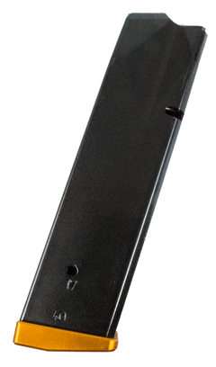 CZ 75 TS/Czechmate 40 S&W 17-Rd Steel Magazine - Black/Orange — view 2