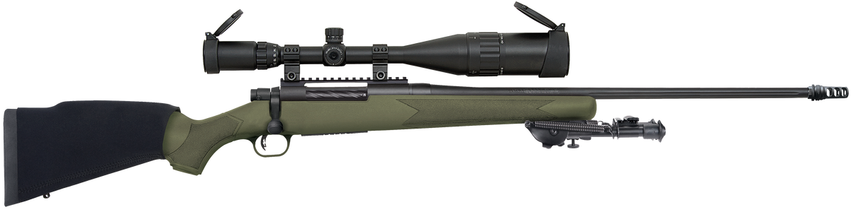 Mossberg Patriot Night Train 300 Win Mag 24" 3+1 Bolt Action Rifle - 6-24x50mm Scope & Bipod — view 2