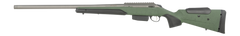 Tikka T3x Super Varmint 6mm Creedmoor 24" 5+1 Bolt-Action Rifle - Tungsten Cerakote, Green Modular Stock — view 2