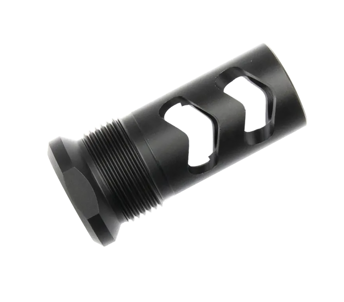 Wilson Combat Whisper Rapid-Thread Flat Back Muzzle Brake .458 Cal 11/16x24 Black Melonite — view 2