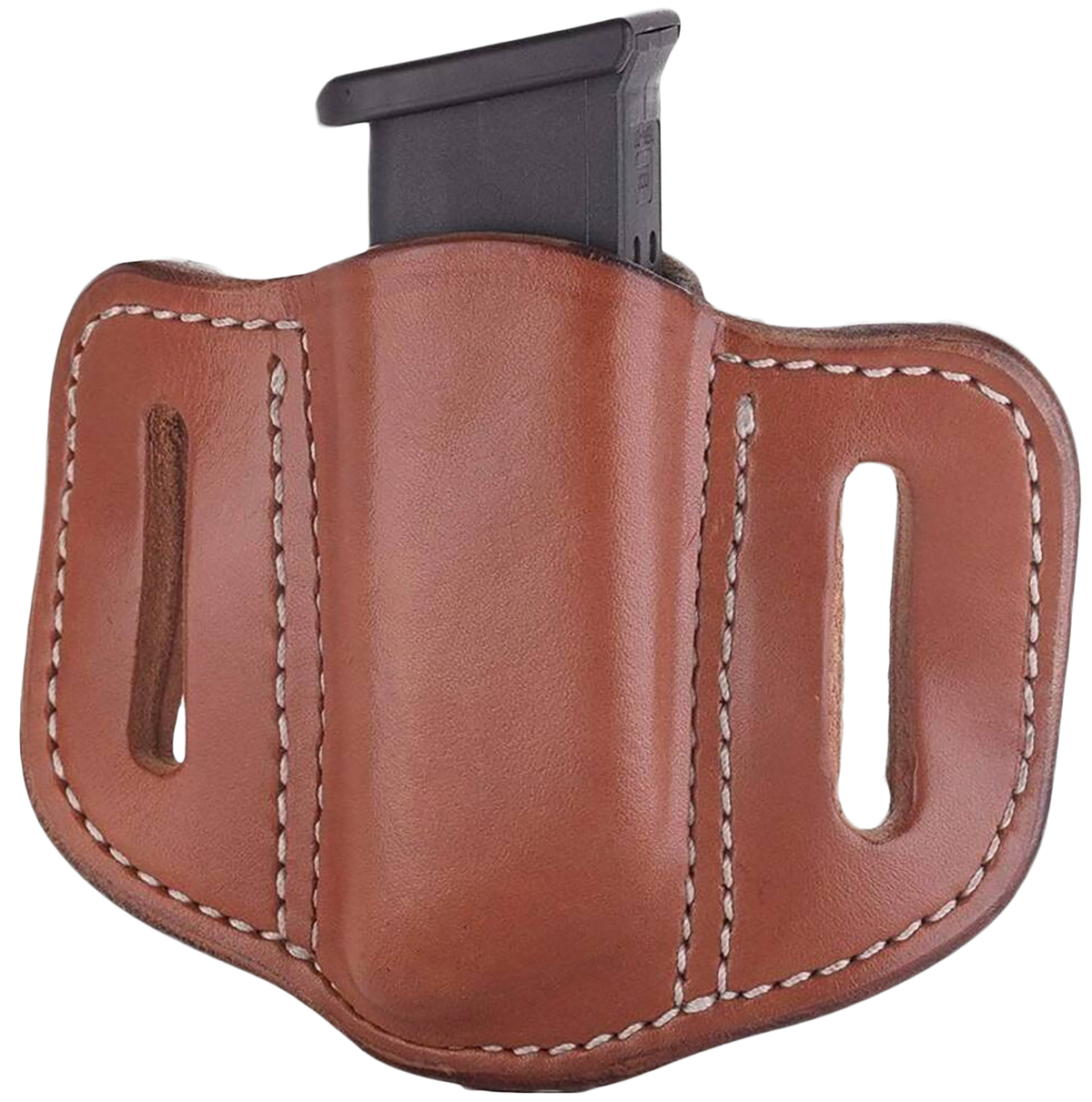 1791 Gunleather MAG 1.2 Single Mag Holster Double Stack Belt Slide Classic Brown Leather — view 2