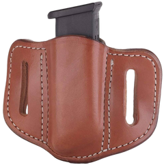 1791 Gunleather MAG 1.2 Single Mag Holster Double Stack Belt Slide Classic Brown Leather — view 2