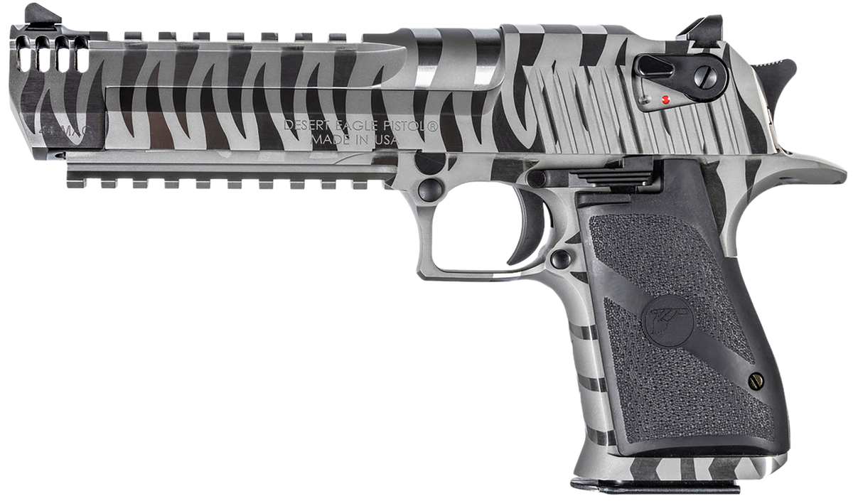 Magnum Research Desert Eagle Mark XIX 44 Mag 6" 8+1 Semi-Auto Pistol - White w/Tiger Stripes — view 2