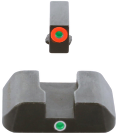 Ameriglo GL203 i-Dot Night Sight Set for Glock 10mm/.45/.357 - Green Tritium Orange Outline Front / Green Tritium Rear — view 2