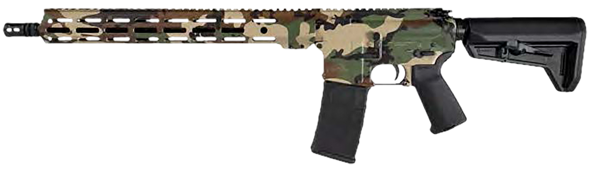 Shark Coast Tactical M-81 5.56 NATO 16" 30+1 Semi-Auto Rifle - Woodland Camo — view 2