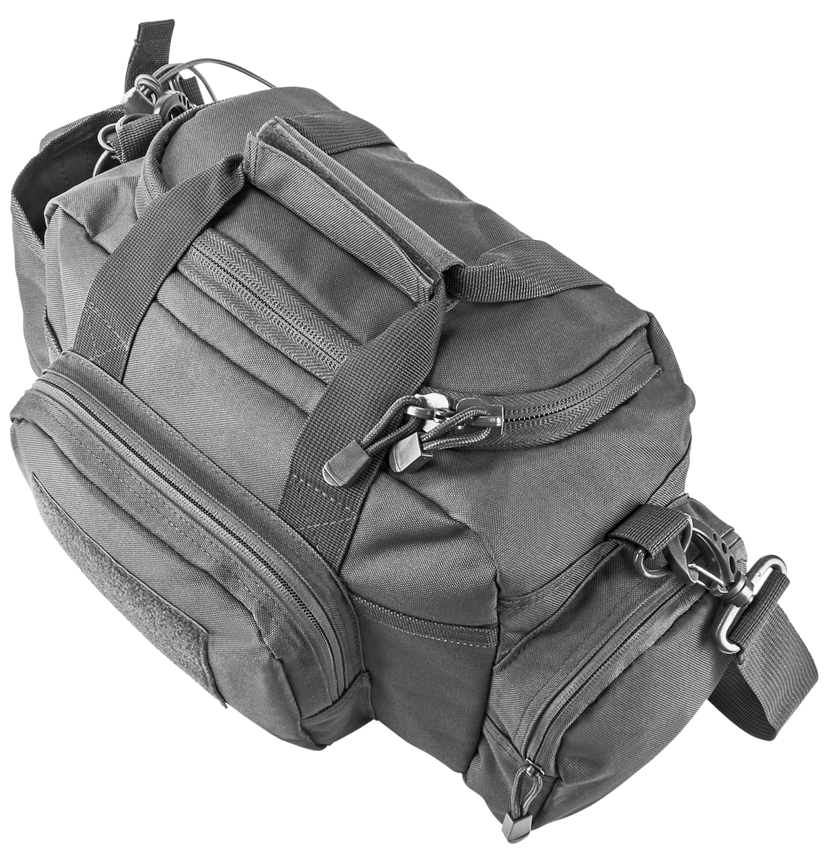 NcStar VISM Small Range Bag Urban Gray 12"x5"x7" PALS Webbing — view 2