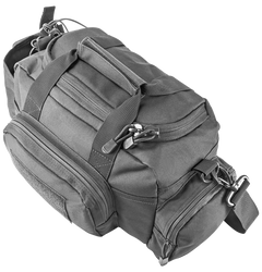 NcStar VISM Small Range Bag Urban Gray 12"x5"x7" PALS Webbing — view 2