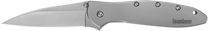 Kershaw Leek 1660 3" Folding Drop Point Plain Bead Blasted 14C28N Knife — view 2
