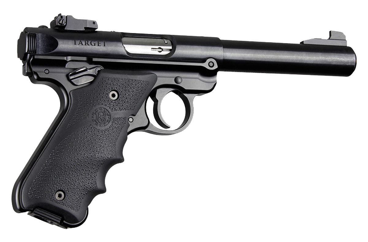 Hogue 79000 Rubber Grip Black with Finger Grooves for Ruger Mark IV — view 2