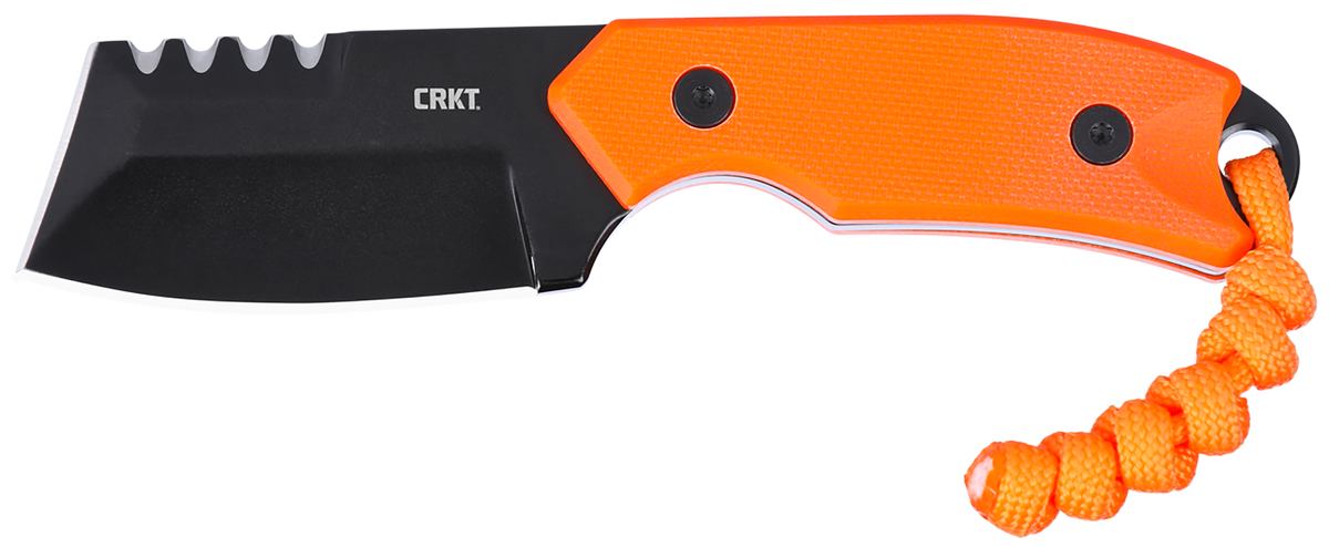 Columbia River Razel Compact 2.32" Fixed Chisel Part Serrated D2 Steel Orange G10 EDC Knife — view 2