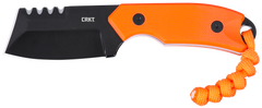 Columbia River Razel Compact 2.32" Fixed Chisel Part Serrated D2 Steel Orange G10 EDC Knife — view 2