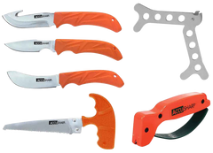 AccuSharp 728C Game Processing Kit - Butcher/Caper/Gut-Hook/Bone Saw + Ribcage Spreader Stainless Steel Orange FRN — view 2