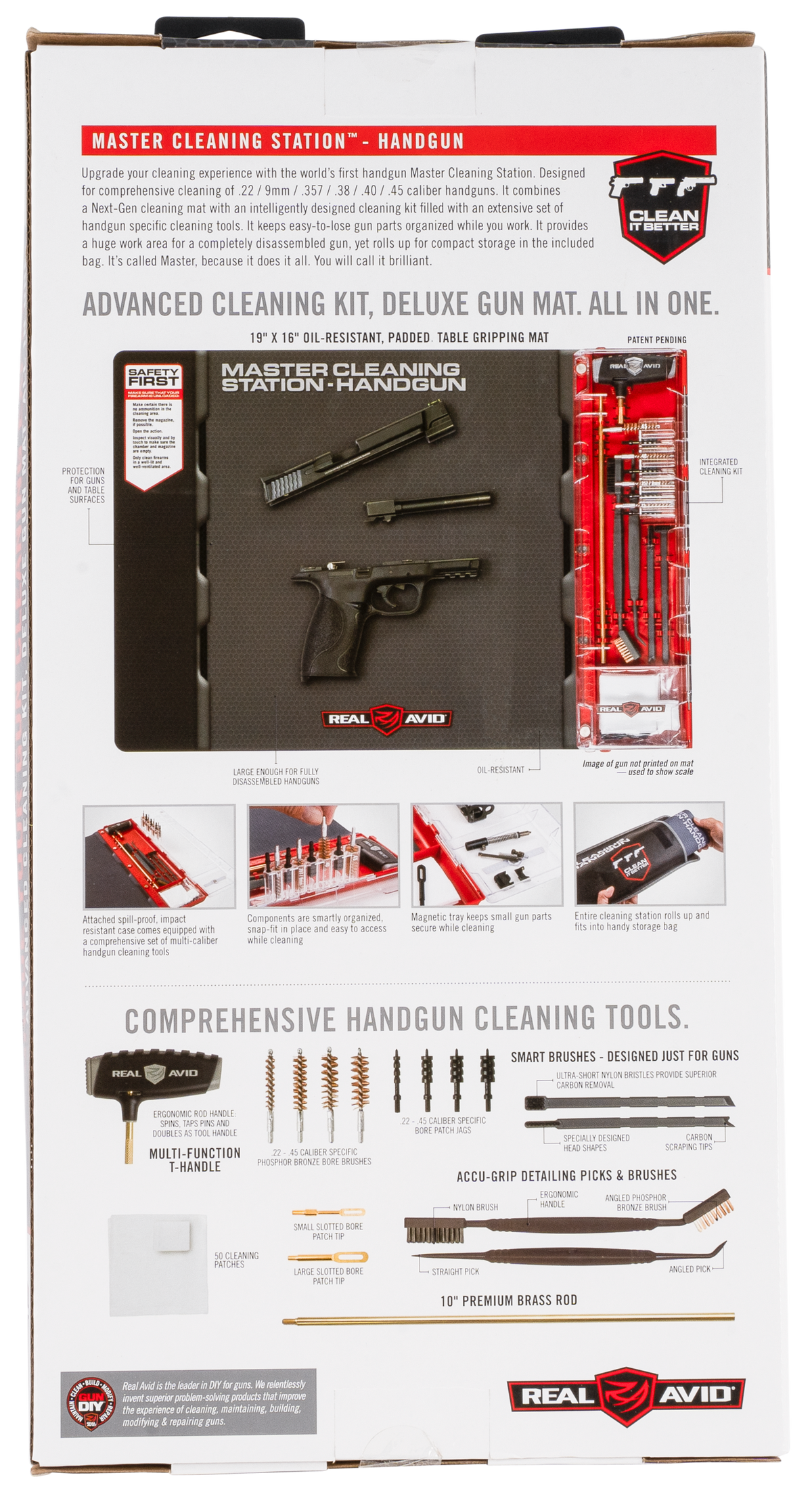 Real Avid AVMCSP Master Cleaning Station Pistol .22/9mm/.357/.38/.40/.45 Cal — view 2