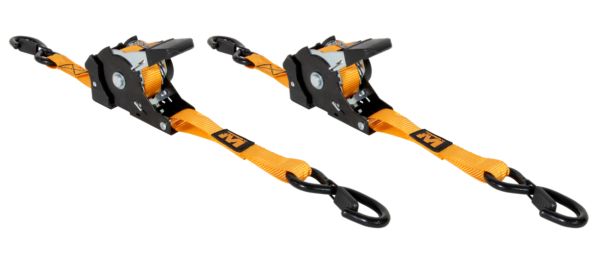 Muddy 1" x 10' Retractable Ratchet Straps Orange - 2 Pack — view 2