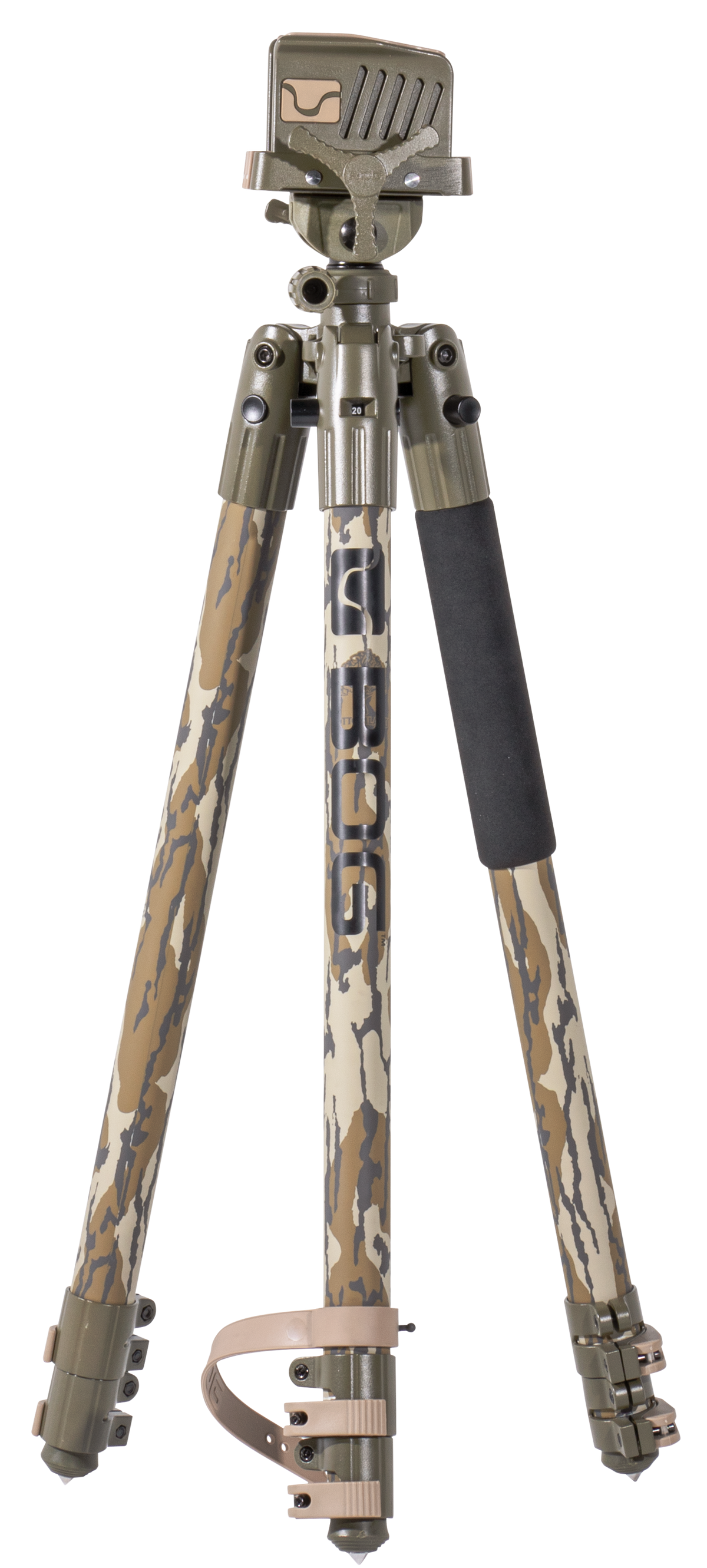 Bog-Pod DeathGrip 7"-59" Aluminum Tripod - Mossy Oak Bottomland — view 2