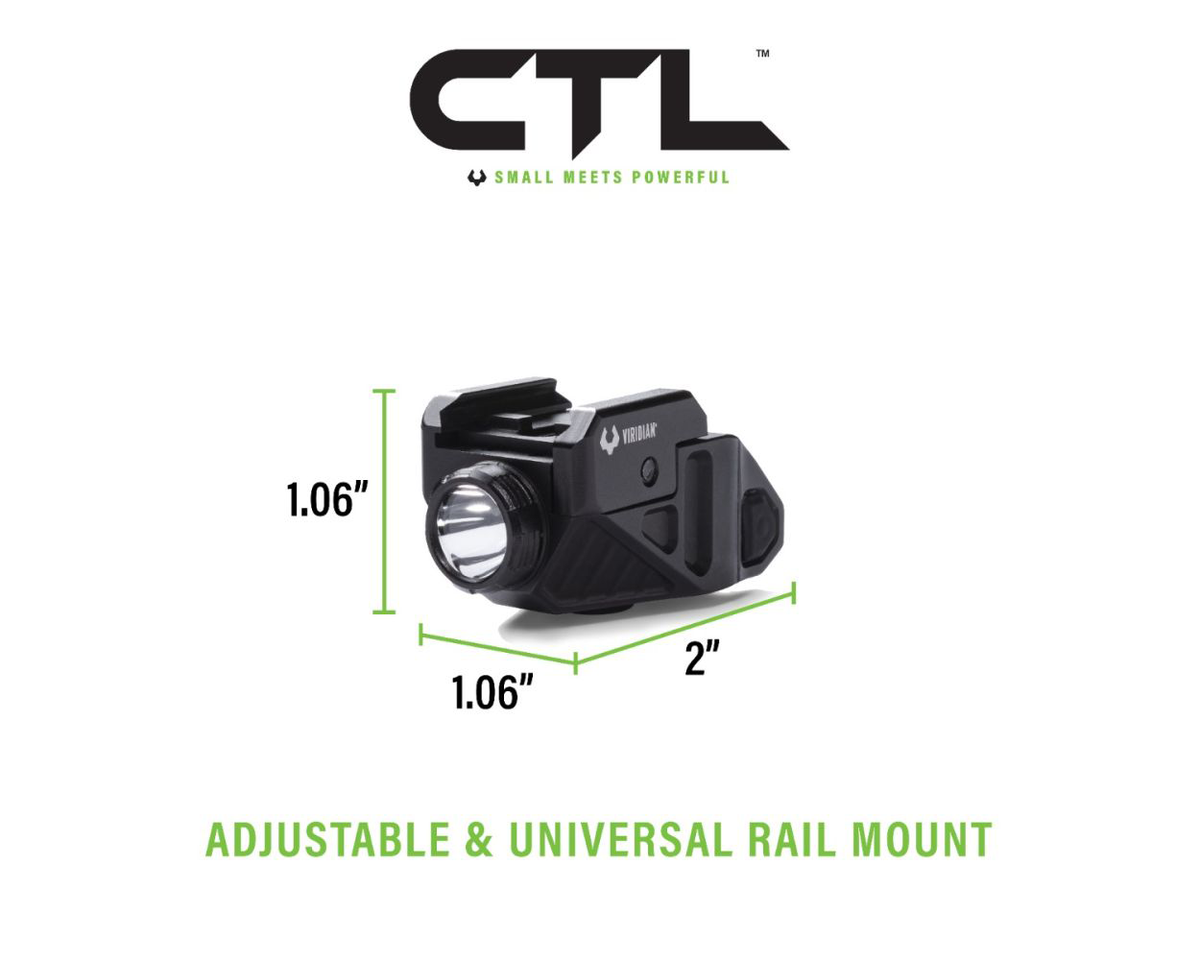 Viridian CTL C Series 525 Lumen Rechargeable Tactical Light w/ SAFECharge - Black — view 2