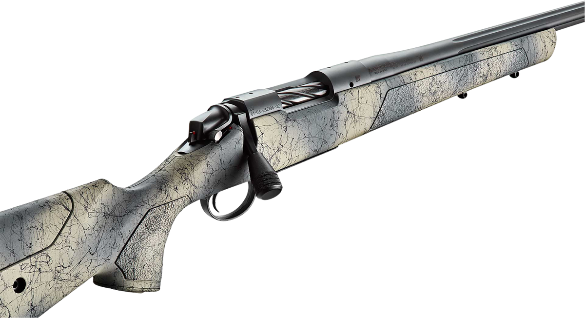 Bergara Rifles B-14 Wilderness Sierra 300 Win Mag 22" 3+1 Bolt-Action Rifle - Sniper Gray Cerakote, Woodland Camo Stock — view 2