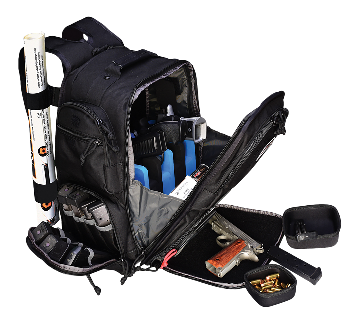 G Outdoors Executive Backpack Black Holds 5 Handguns — view 2