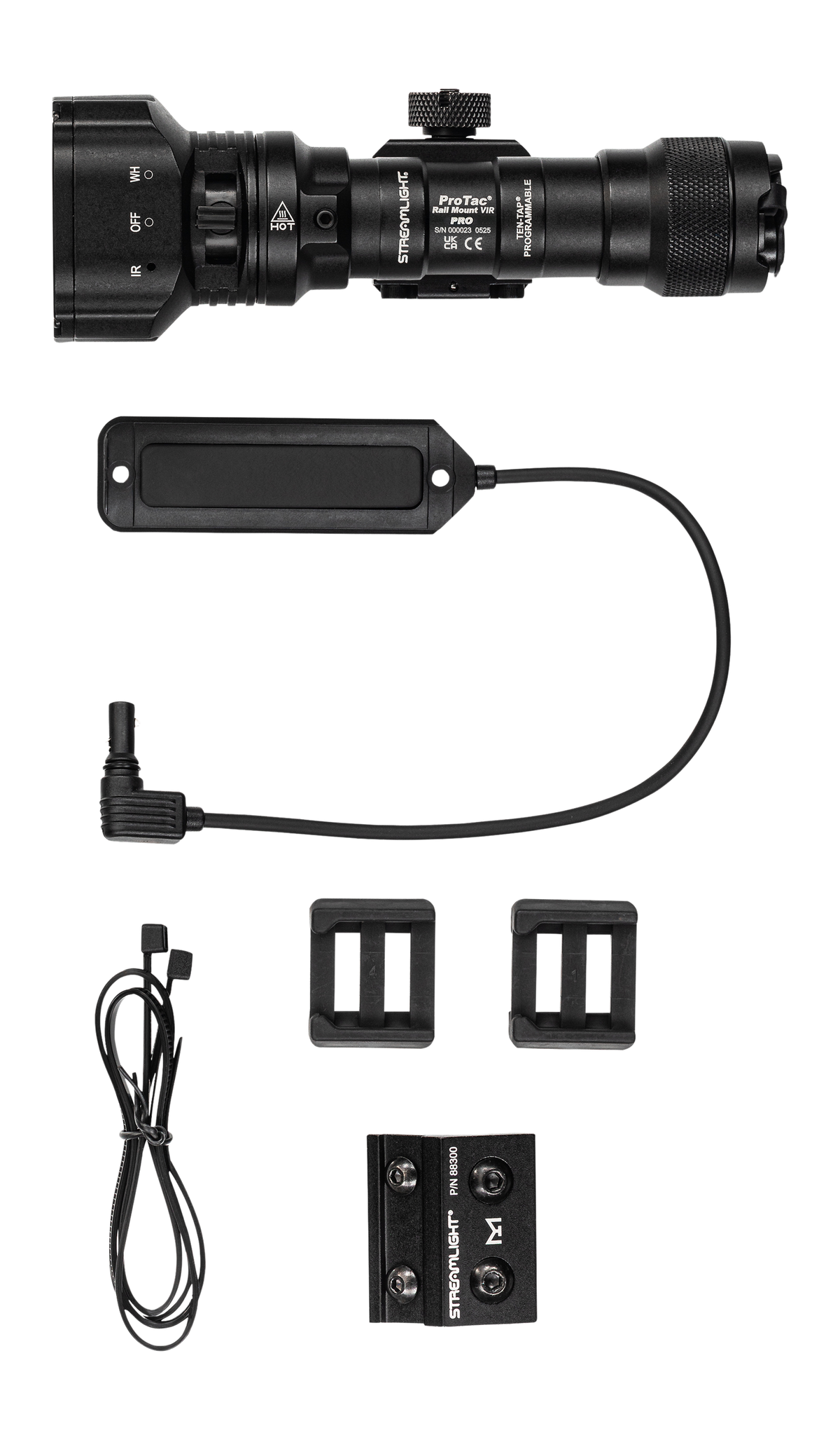 Streamlight ProTac Rail Mount VIR Pro 1100 Lumens White/IR LED - Black Anodized — view 2