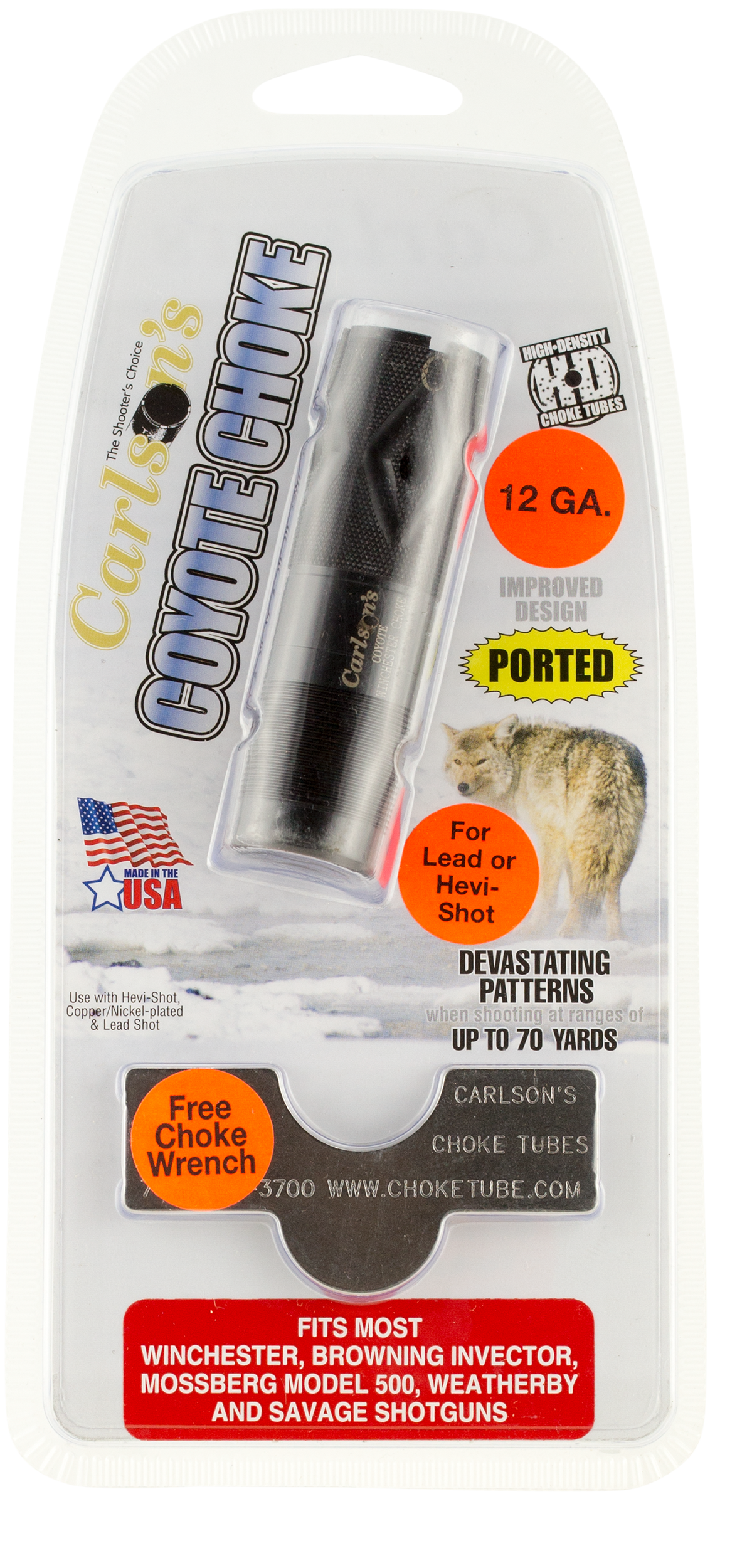 Carlsons Coyote 12 Gauge Ported Choke Tube - Winchester/Browning Invector — view 2