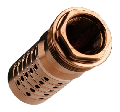 Q LLC Cherry Bomb Rear End XL M18x1 8.6 BLK Fast Attach Muzzle Brake — view 2