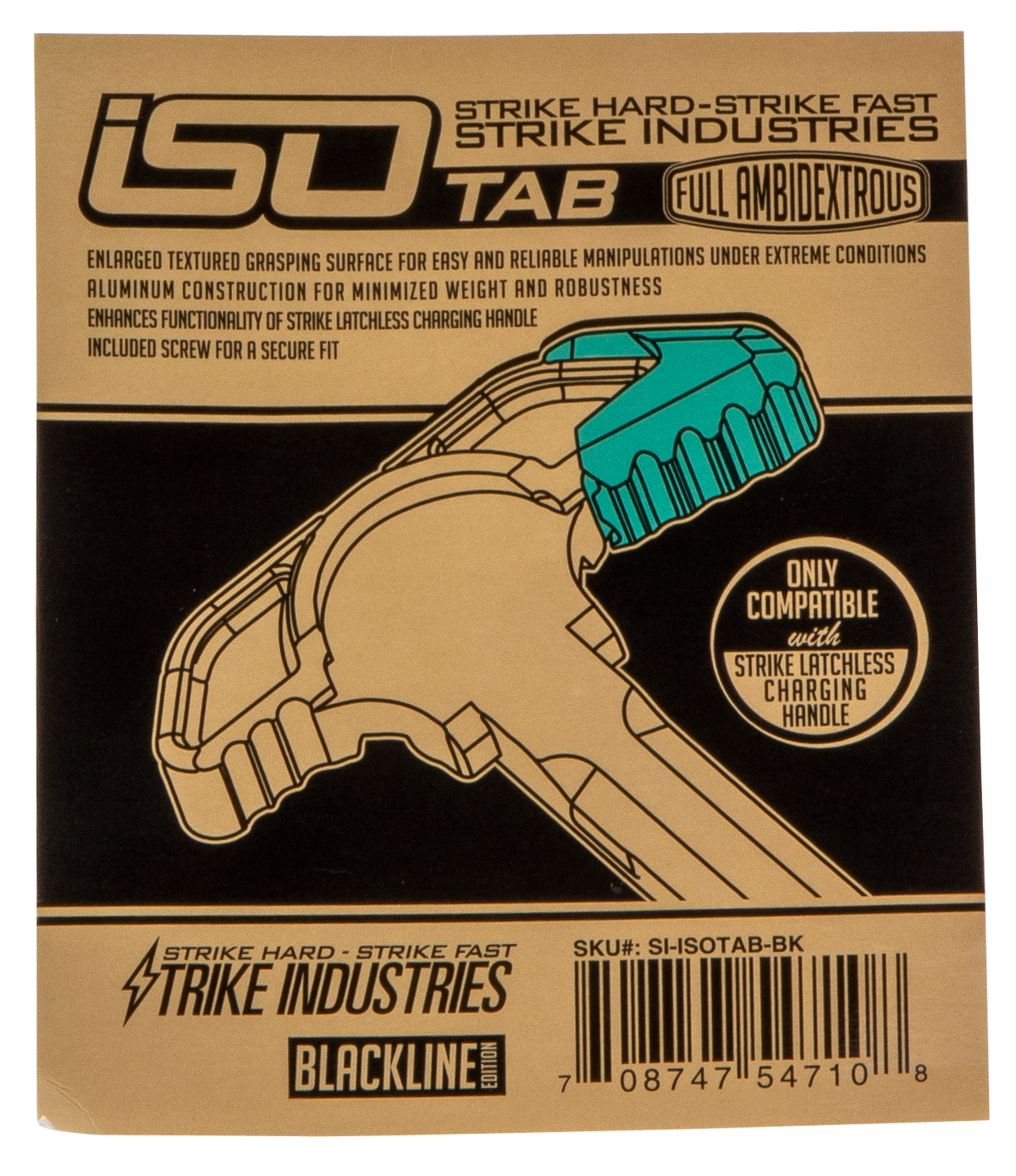 Strike Industries ISO Tab Extended AR-15 Aluminum Black Anodized — view 2