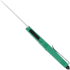 CobraTec FS-3 Fishing Lure Medium 3" OTF Tanto Plain Satin D2 Steel Green Fishing Lure Cerakote Aluminum Handle — view 2