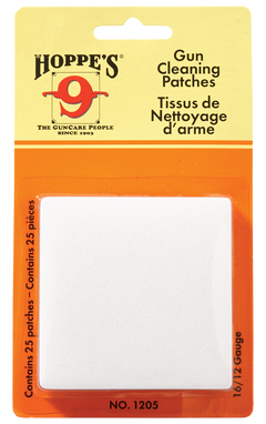 Hoppe's 1205 #5 Cleaning Patches 12/16 Gauge Synthetic 25 Pack — view 2