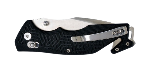 Rynoblade Knives RUKO RUK0188BK 3.5" 420A Folding Rescue Knife - Black GFR Handle — view 2