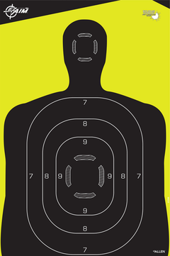 EZ-Aim 15330 Splash Reactive Silhouette Paper Hanging Target 12" x 18" Black/Yellow - 5 Pack — view 2